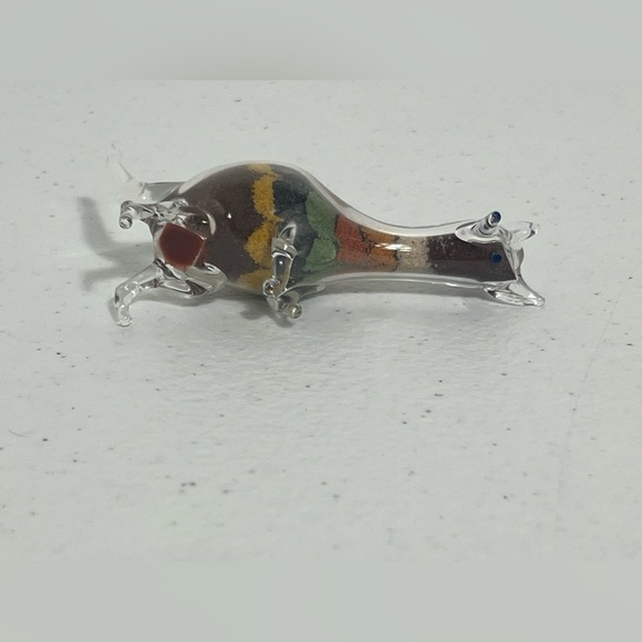 Small Blown Glass Sand Filled Kangaroo 3” - Picture 5 of 9